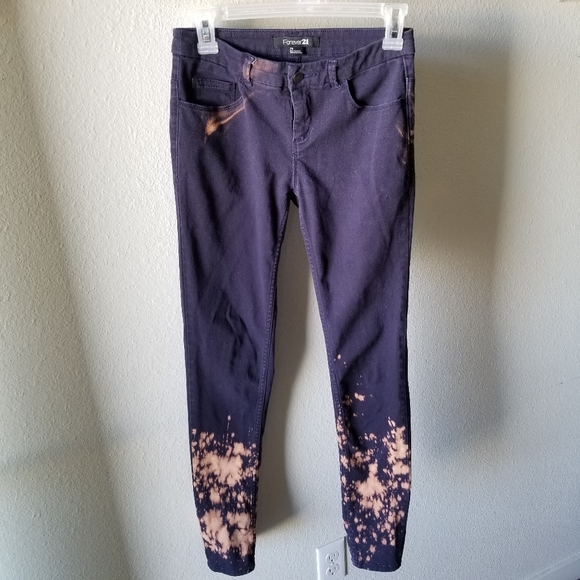 Forever 21 skinny fit navy blue pants - Picture 4 of 8